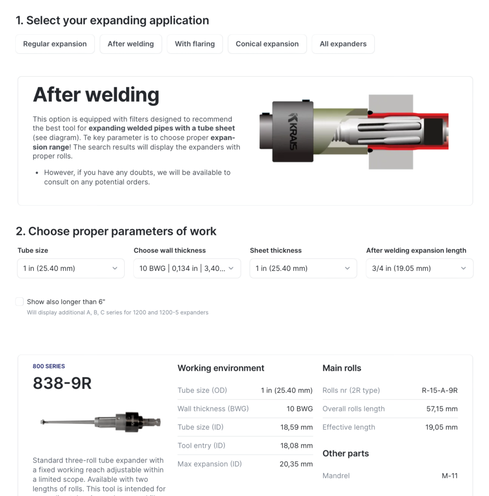 KRAIS Selector application overview